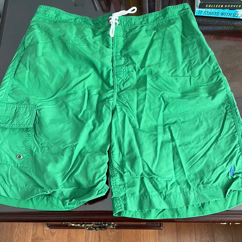 Men’s Ralph Lauren, green swim trunks